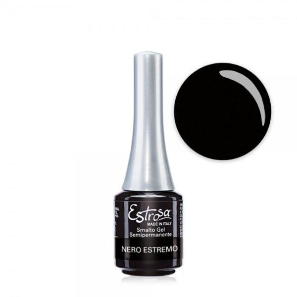 Estrosa Smalto Semipermanente Nero -7 ml
