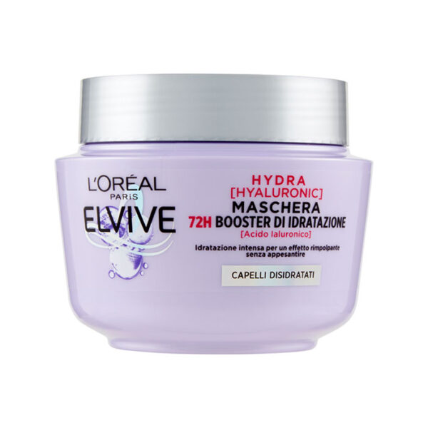 Elvive Maschera Hydra Ialuronic con Acido Ialuronico 72H Booster di Idratazione -300 ml
