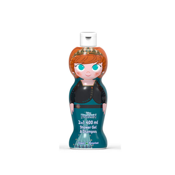 Disney Frozen Anna Gel Doccia e Shampoo 2 in 1 per Bambini -400 ml