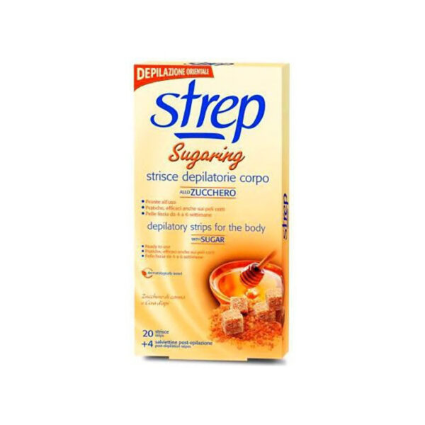 Strep Sugaring Strisce Depilatorie Viso allo Zucchero -20 Pezzi