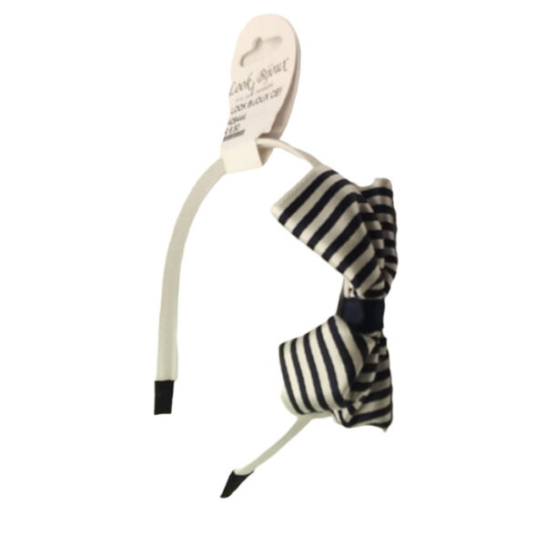 Look Bijoux Cerchietto per Capelli Bianco con Fiocco Blu
