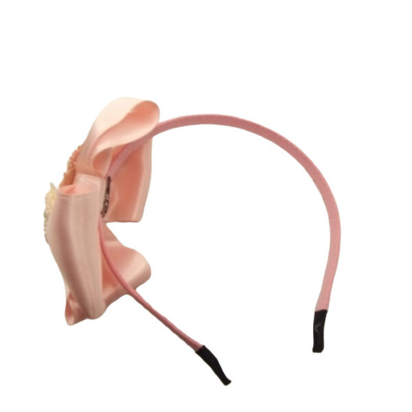 Look Bijoux Cerchietto per Capelli Rosa con Fiocco e Fiori