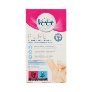 Veet Strisce Depilatorie Ascelle Pure Ipoallergeniche -16 pz